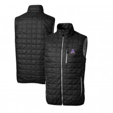 New England Patriots Cutter & Buck Black Throwback Logo Rainier PrimaLoft Eco Insulated Full-Zip Puffer Vest