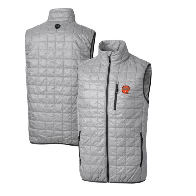 Жилетка на молнии Cincinnati Bengals Cutter & Buck Throwback Logo Rainier PrimaLoft Eco Insulated Puffer - Gray