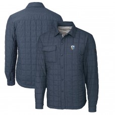 Рубашка Los Angeles Chargers Cutter & Buck Throwback Logo Rainier PrimaLoft Eco Insulated Quilted - Heather Navy