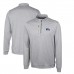 Кофта с длинным рукавом на короткой молнии Seattle Seahawks Cutter & Buck Stealth Heathered Throwback Logo- Gray