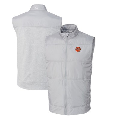 Жилетка Cincinnati Bengals Cutter & Buck Throwback Logo Stealth Hybrid Quilted Windbreaker - Gray