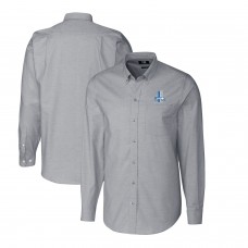Рубашка Detroit Lions Cutter & Buck Throwback Logo Stretch Oxford - Charcoal