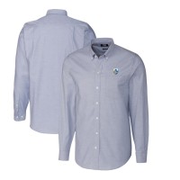Los Angeles Chargers Cutter & Buck Throwback Logo Long Sleeve Stretch Oxford Button-Down Shirt - Light Blue