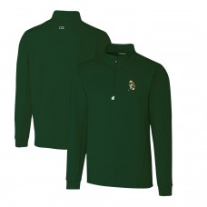 Кофта с длинным рукавом на короткой молнии Green Bay Packers Cutter & Buck Throwback Logo Traverse Stretch- Green