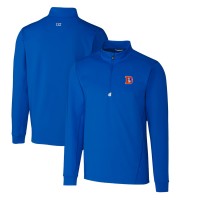 Denver Broncos Cutter & Buck Royal Throwback Logo Traverse Stretch Quarter-Zip Pullover Top