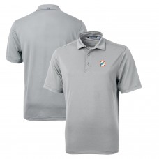 Поло Miami Dolphins Cutter & Buck Throwback Logo Virtue Eco Pique Recycled - Gray