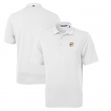 Поло Miami Dolphins Cutter & Buck Throwback Logo Virtue Eco Pique Recycled - White