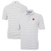Поло Buffalo Bills Cutter & Buck Gray Throwback Logo Virtue Eco Pique Stripe Recycled