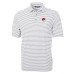 Поло Buffalo Bills Cutter & Buck Gray Throwback Logo Virtue Eco Pique Stripe Recycled