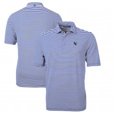 Поло Indianapolis Colts Cutter & Buck Throwback Logo Virtue Eco Pique Stripe Recycled - Royal