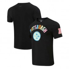 Pittsburgh Steelers Pro Standard Black Neon Graphic T-Shirt
