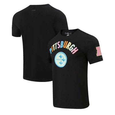 Pittsburgh Steelers Pro Standard Black Neon Graphic T-Shirt