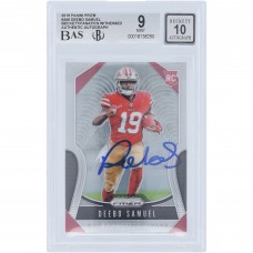 Deebo Samuel San Francisco 49ers Autographed 2019 Panini Prizm #346 Beckett Fanatics Witnessed Authenticated 9/10 Rookie Card