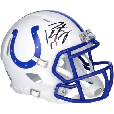 Autographed Indianapolis Colts Peyton Manning Fanatics Authentic Riddell 1995-2003 Throwback Logo Speed Mini Helmet