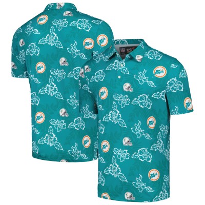 Поло Miami Dolphins Reyn Spooner Throwback Pua Performance - Aqua