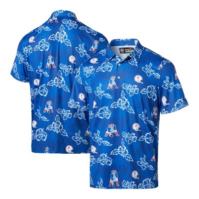 Поло New England Patriots Reyn Spooner Throwback Pua Performance - Royal