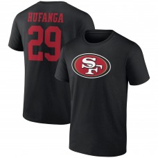 Футболка Talanoa Hufanga San Francisco 49ers Player Icon Name & Number - Black