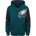 Дошкольникам Philadelphia Eagles Green Stadium Color Block Full-Zip Hoodie