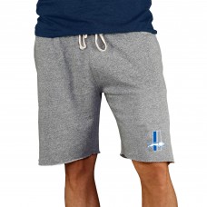 Detroit Lions Concepts Sport Throwback Logo Mainstream Terry Shorts - Gray