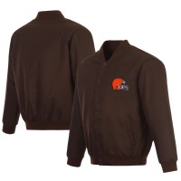 Куртка Cleveland Browns JH Design Poly-Twill Varsity - Brown