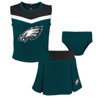 Girls Toddler Philadelphia Eagles Green Spirit Cheer Two-Piece Cheerleader Set with Bloomers