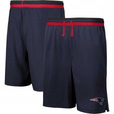 New England Patriots Cool Down Tri-Color Elastic Training Shorts - Navy