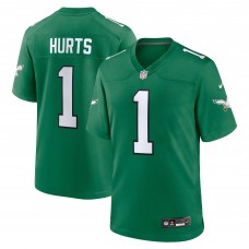 Подростковая Philadelphia Eagles Jalen Hurts Nike Kelly Green Game Jersey