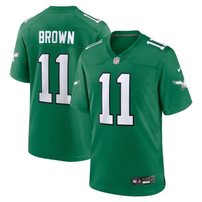 Подростковая  игровая джерси Philadelphia Eagles A.J. Brown Nike Kelly Green Game
