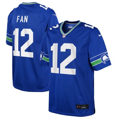 Подростковая Seattle Seahawks 12th Fan Nike Royal Game Jersey