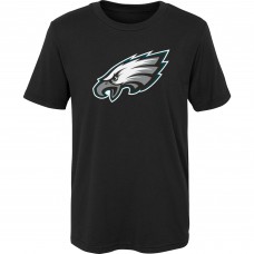 Подростковая Philadelphia Eagles Outerstuff Black Primary Logo T-Shirt