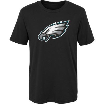 Подростковая Philadelphia Eagles Outerstuff Black Primary Logo T-Shirt