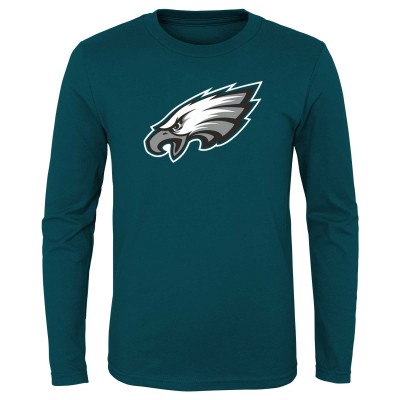 Подростковая Philadelphia Eagles Midnight Green Primary Logo Long Sleeve T-Shirt