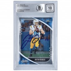 Autographed Los Angeles Chargers Justin Herbert 2020 Panini Absolute #167 BAS Authenticated 10 Rookie Card