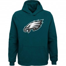 Подростковая Philadelphia Eagles Green Team Logo Pullover Hoodie