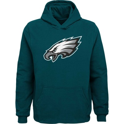 Подростковая Philadelphia Eagles Green Team Logo Pullover Hoodie