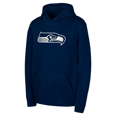 Подростковая Seattle Seahawks College Navy Team Logo Pullover Hoodie