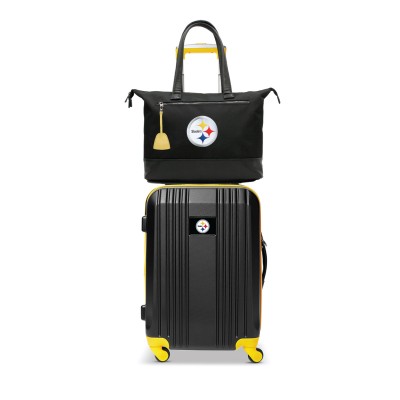 Pittsburgh Steelers MOJO Premium Laptop Tote Bag and Luggage Set