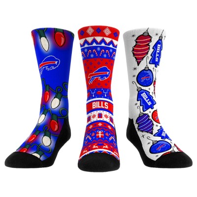 Три пары носков Buffalo Bills Rock Em Socks Youth Holiday