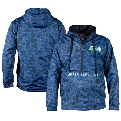 Кофта на короткой молнии Seattle Seahawks THE GREAT PNW Camo Level - Blue