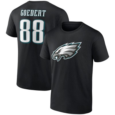 Футболка с номером Dallas Goedert Philadelphia Eagles Icon - Black