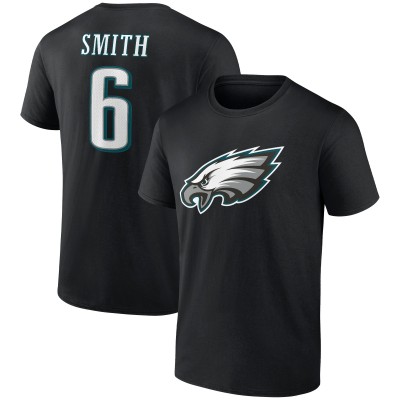 Футболка с номером DeVonta Smith Philadelphia Eagles Icon - Black