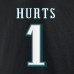 Футболка с номером Jalen Hurts Philadelphia Eagles Icon - Black