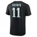 Футболка с номером A.J. Brown Philadelphia Eagles Icon - Black
