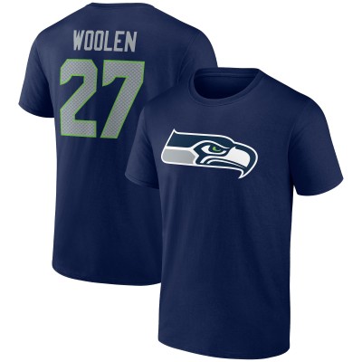Футболка Tariq Woolen Seattle Seahawks Icon Player Name & Number - Navy