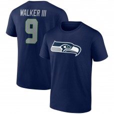 Футболка Kenneth Walker III Seattle Seahawks Icon Player Name & Number - Navy