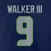 Футболка Kenneth Walker III Seattle Seahawks Icon Player Name & Number - Navy