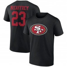 Футболка Christian McCaffrey San Francisco 49ers Icon Player Name & Number - Black