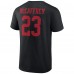 Футболка Christian McCaffrey San Francisco 49ers Icon Player Name & Number - Black
