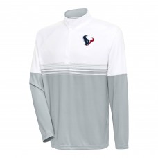 Кофта с длинным рукавом на короткой молнии Houston Texans Antigua Bender- White/Gray