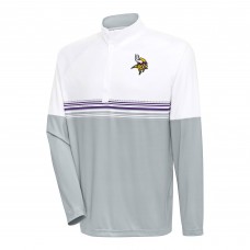 Кофта с длинным рукавом на короткой молнии Minnesota Vikings Antigua Bender- White/Purple
